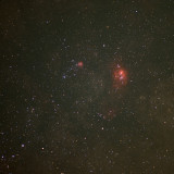 M-20 (left) the Trifid and M-8, the Lagoon Nebula