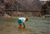 Washing socks in the Colorado River