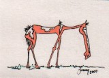 Orange Napping Horse