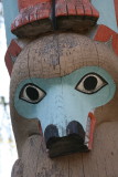 Bear on totem pole outside MacDonald lodge.
