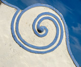 The blue circular spiral