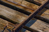 cast iron and wood