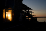 sunrise through the windows
