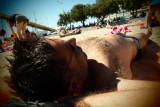 on the beach