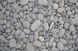 Falcon Cove beach - no sand, just smooth basalt rocks!