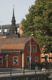 Colorful building on the Fyris