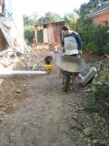 working hard