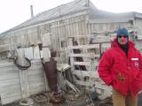 Cape Royds Shackleton Hut and Larry.JPG