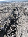 Flow channel, small lava tube formed within