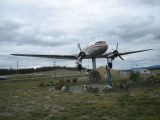 Whitehorse DC-3 weather vane at airport