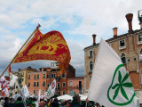 manifestation politique à Venise