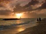 Fort Zachary beach sunset