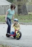 Helping Him and His Big Wheel Up The Hill