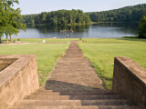 Walkway to swimming area