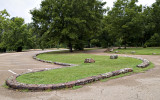Parking lot stonework