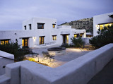 Courtyard at twilight