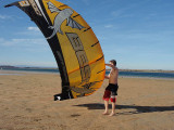 Landing the kite, Shallow Inlet