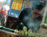 lamb kebab vendor in Shanghai