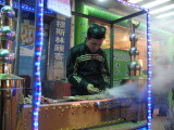 Muslim kebab street vendor from Xinjiang province