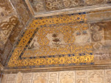 Gold leaf restoration of ceiling