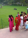 Indian attire:  Maharashtrian (pink), sari (red), salwar-kameez (white)