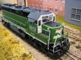 Atlas custom BNSF GP40W remote Unit with Dual decoder: top front view