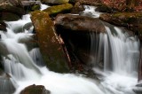 Split Waterfalls Big Rocks Stream Scene tb0409fqr.jpg