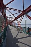 Bridge, bike, boy