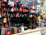 A backpack and luggage store in Hanois Old Quarter.