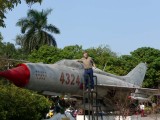 Me posing next to a MIG fighter plane used during the Vietnam War.