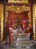 A shrine inside of the temple (to Saint Tran Vu, perhaps).