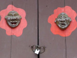 Close-up of the masks.