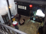 Looking down from the 2nd floor balcony.  The house is built in the Vietnamese style with Japanese and Chinese influences.