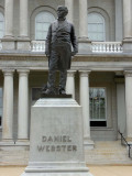 Statue of Daniel Webster (1782-1852) who was also from NH and was a famous Whig Party Senator, Secretary of State and orator.