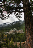 Banff Springs hotel from the distance