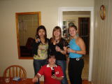 Girls in the house-prematch 1jul. Hanna, Ruth, Liz & me.JPG