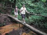 Robin & Chip Trekking in Volcano Tenorio National Park