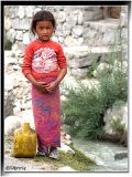 Girl in the small village named Panamik in the Nubrah vally - Ladakh