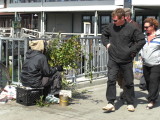 The Bushman wiggles the bush and makes sounds like a dog.   He has been scaring tourists for 28 years!