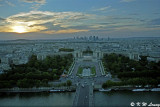 Sunset view from Eiffel Tower