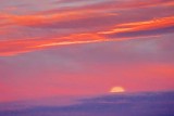 Moonset Into Sunrise Clouds 35389