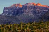 Superstition Mountain Aglow In Sunrise