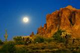 Superstition Mountain Moonrise