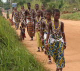 Voodoo procession after a successful ceremony.