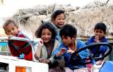 On a new tractor in Tabo Spiti