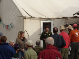 The visiting Ranger discussing the out of control Fire