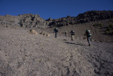 A sandy and slippery hike upwards