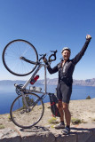 Markus Triumphant at Crater Lake