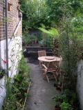 Alley with new table and chairs