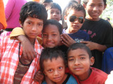 greeting Nepalese school boy